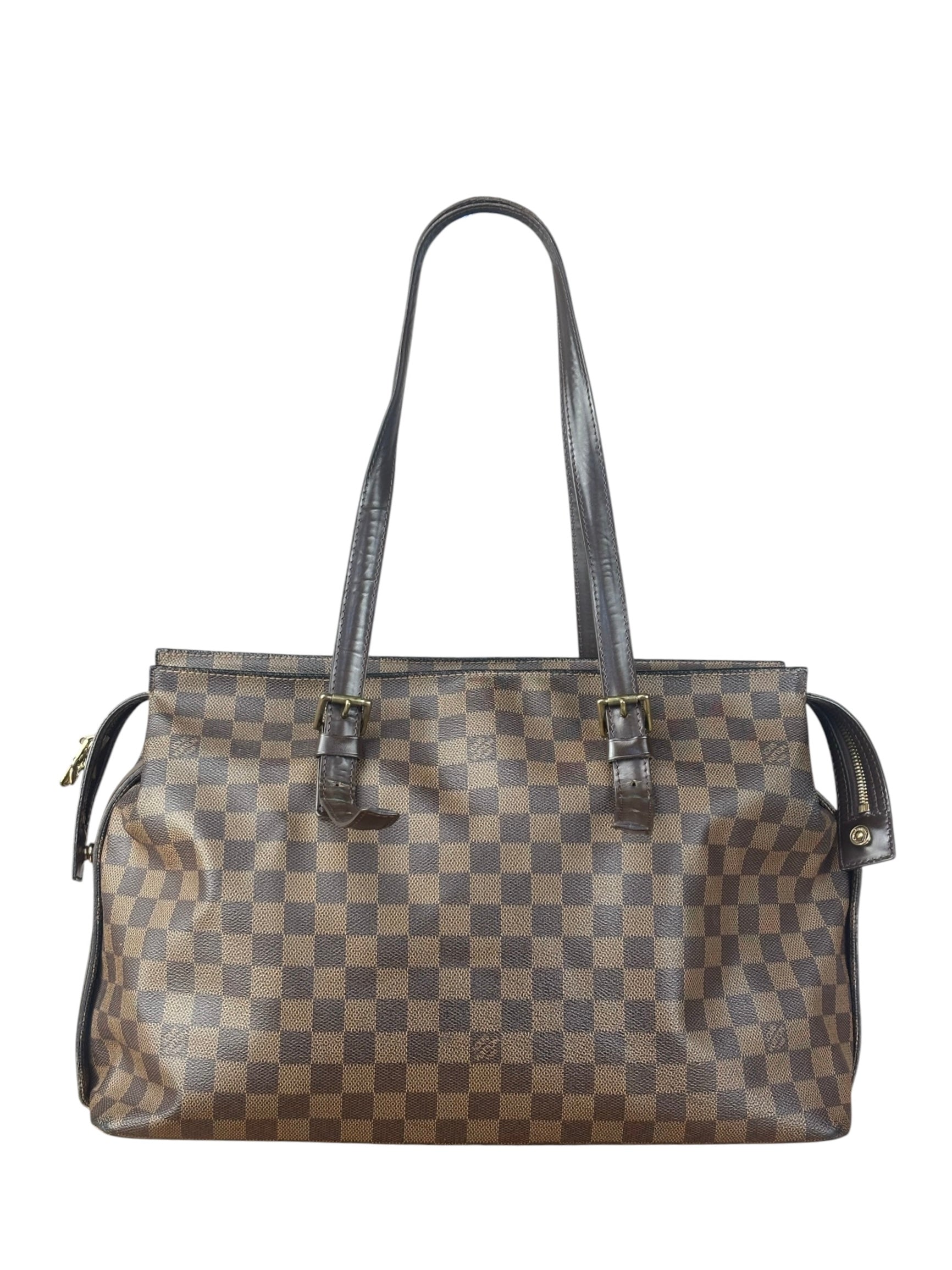 Louis Vuitton Damier Ebene Columbine Shoulder/Tote Bag