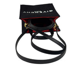 Givenchy Black Leather Trim Mini Logo Printed Tote