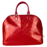 Louis Vuitton Apple Red Vernis Alma Handbag GM
