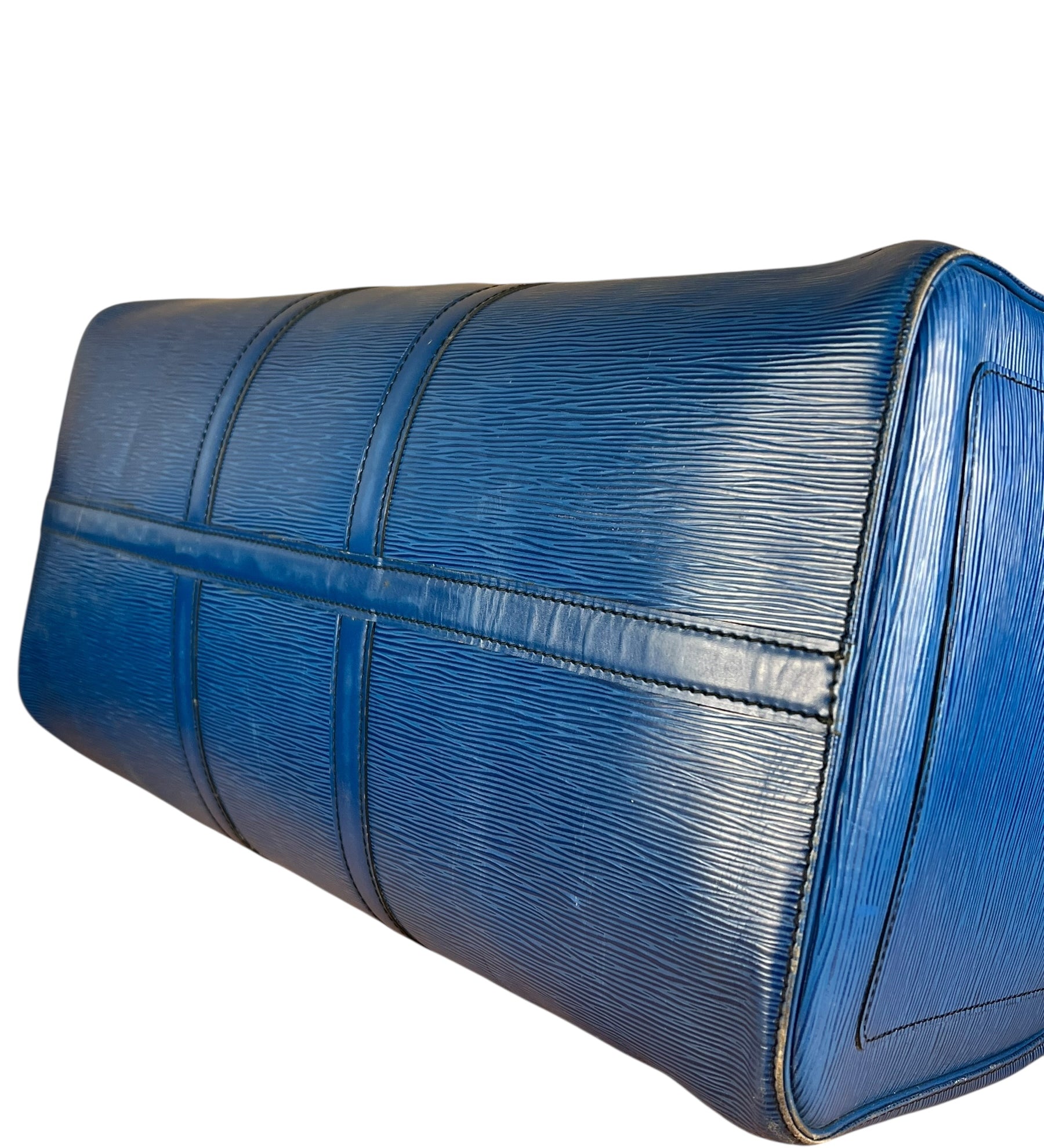 Louis Vuitton Blue Epi Keepall 55