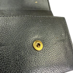 Versace Black Calfskin La Medusa Flap Card Holder