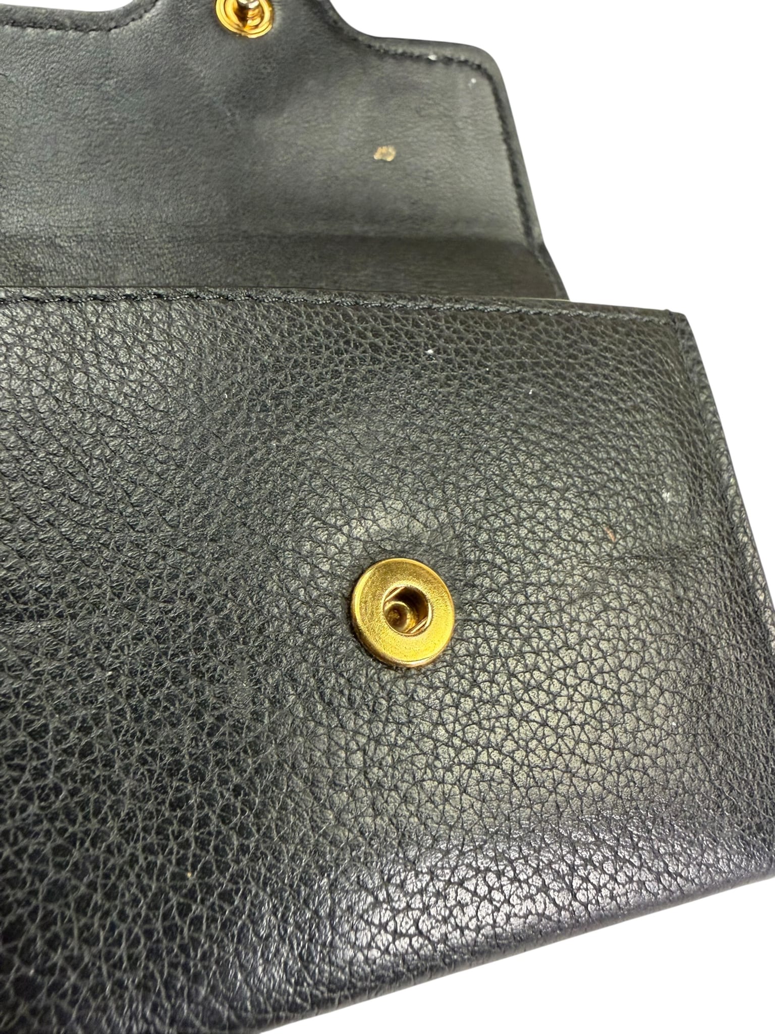 Versace Black Calfskin La Medusa Flap Card Holder