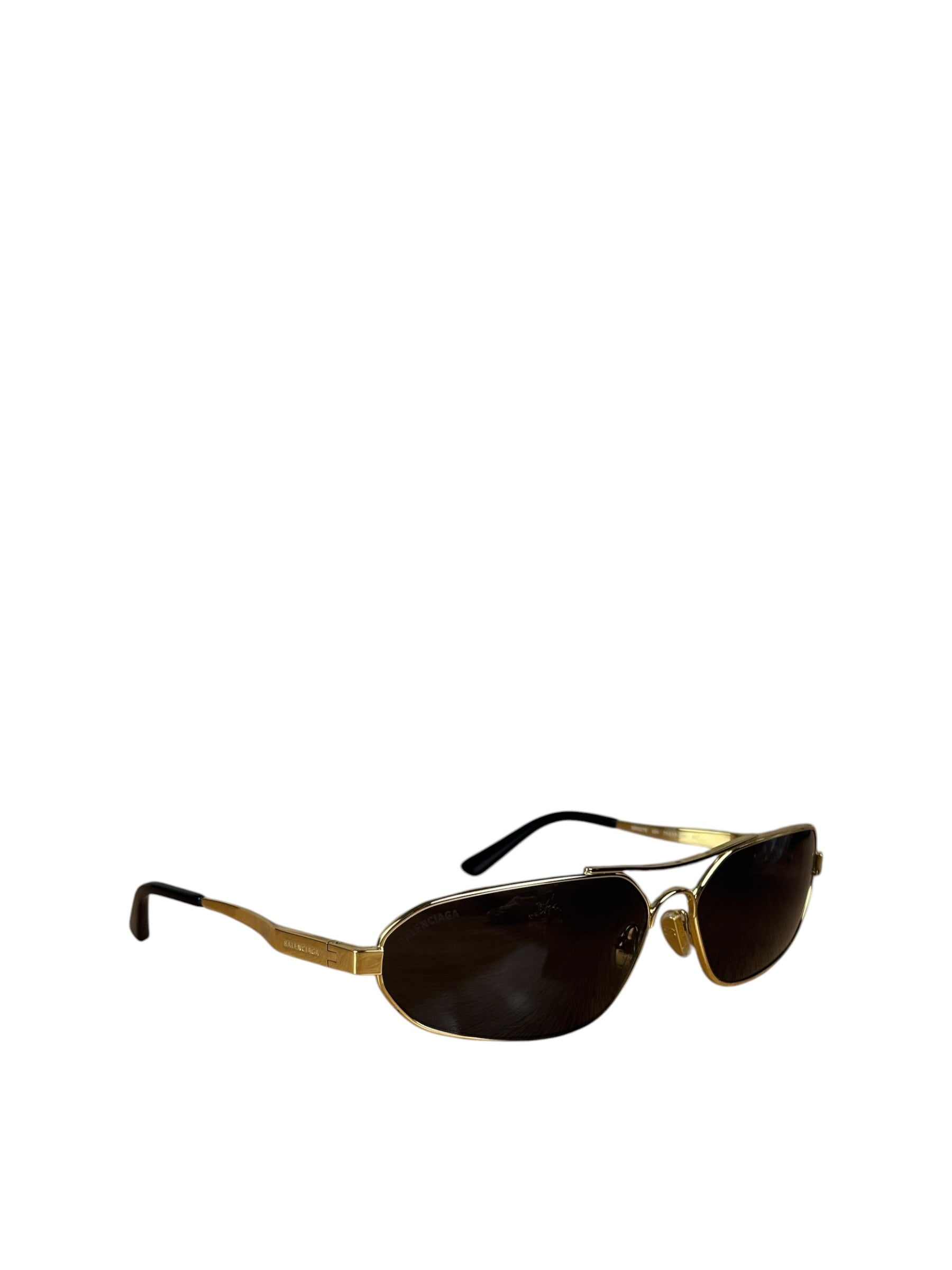 Balenciaga BB0227S Sunglasses Gold Toned Metal Frame