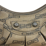Balenciaga BB Brown Coated Canvas Monogram Le Cagole Shoulder Bag
