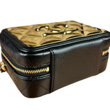 Chanel Mini Golden Plate Quilted Vanity Bag