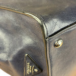Prada Vintage Muted Blue Leather Glace 2Way Handbag