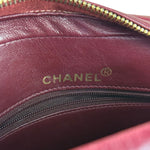 Chanel Vintage Burgundy Quilted Leather CC Camera Bag