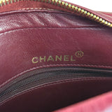 Chanel Vintage Burgundy Quilted Leather CC Camera Bag