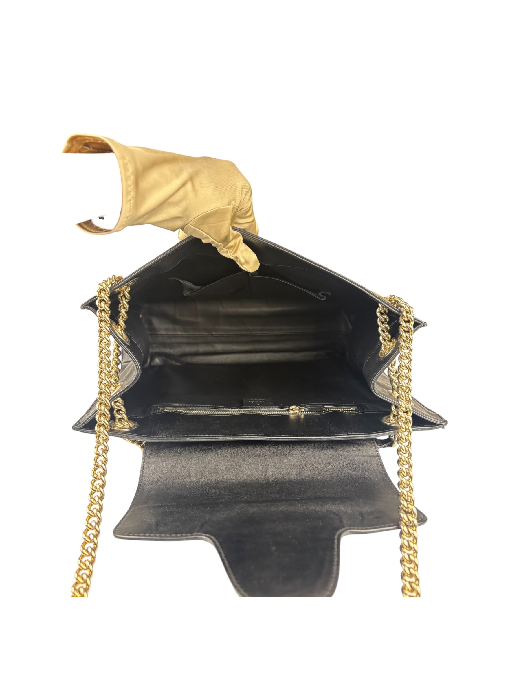 Gucci Black Leather Large Emily Shoulder Bag