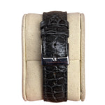 Fendi Tank White Dial Grey Croc Strap