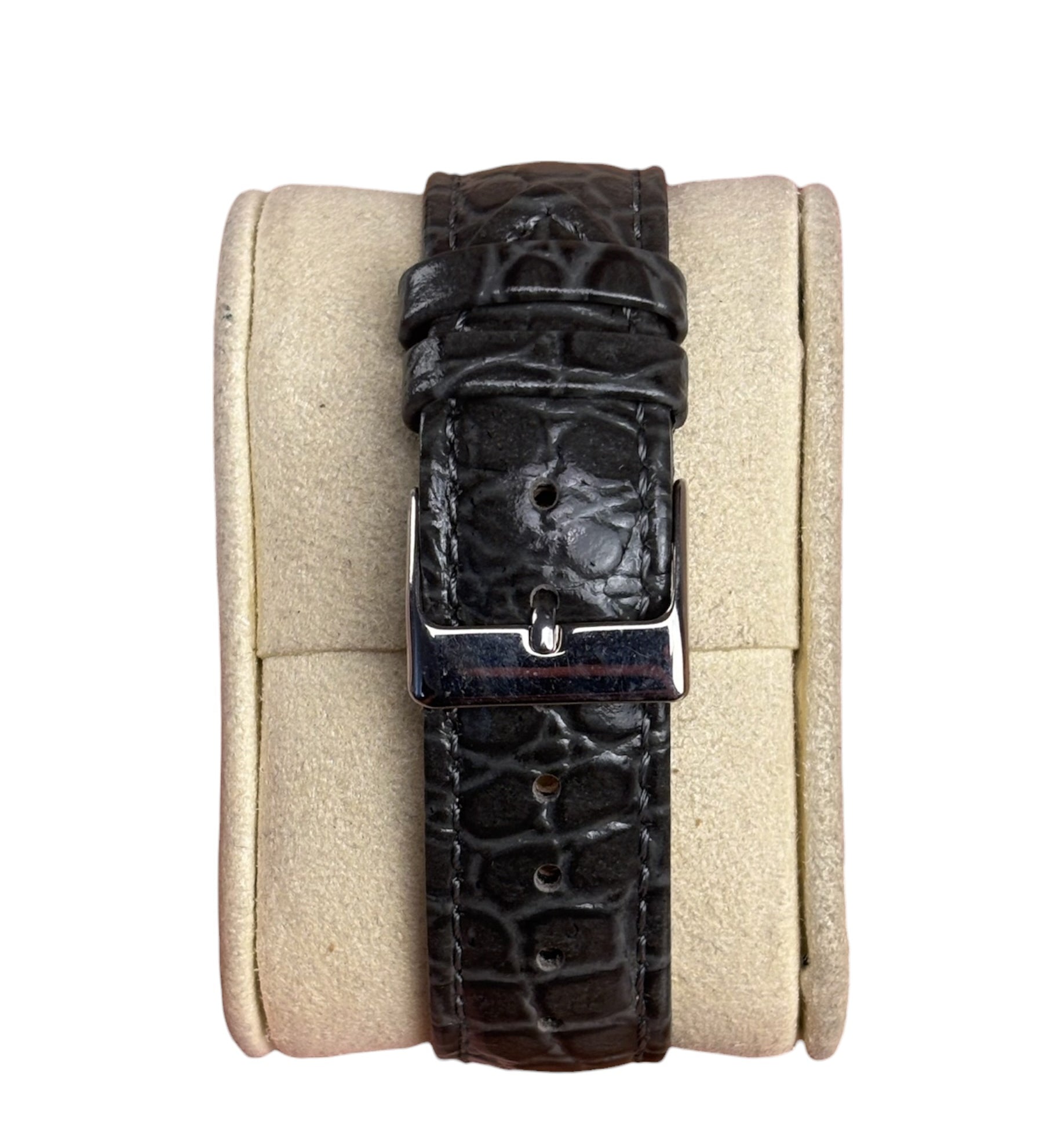 Fendi Tank White Dial Grey Croc Strap