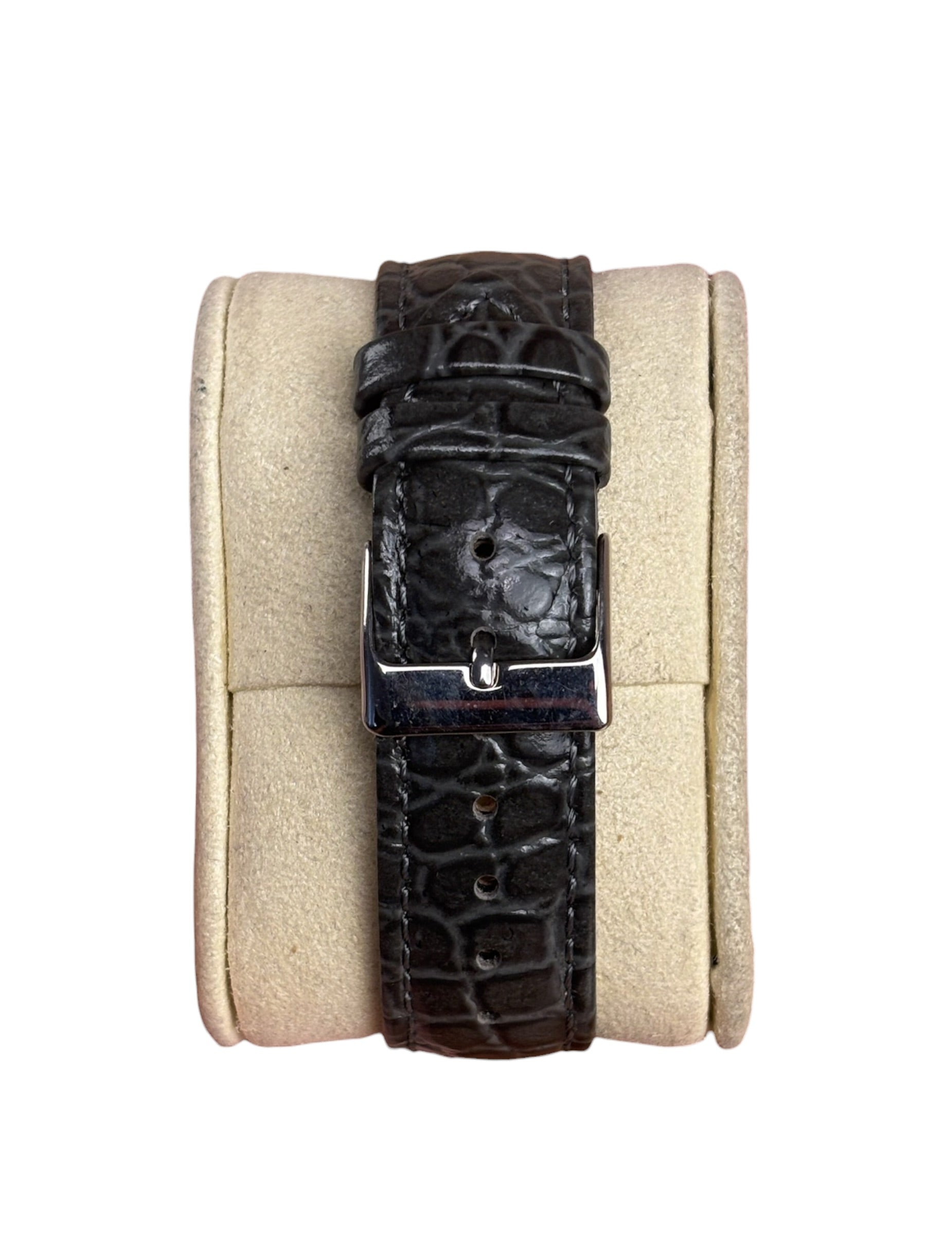 Fendi Tank White Dial Grey Croc Strap