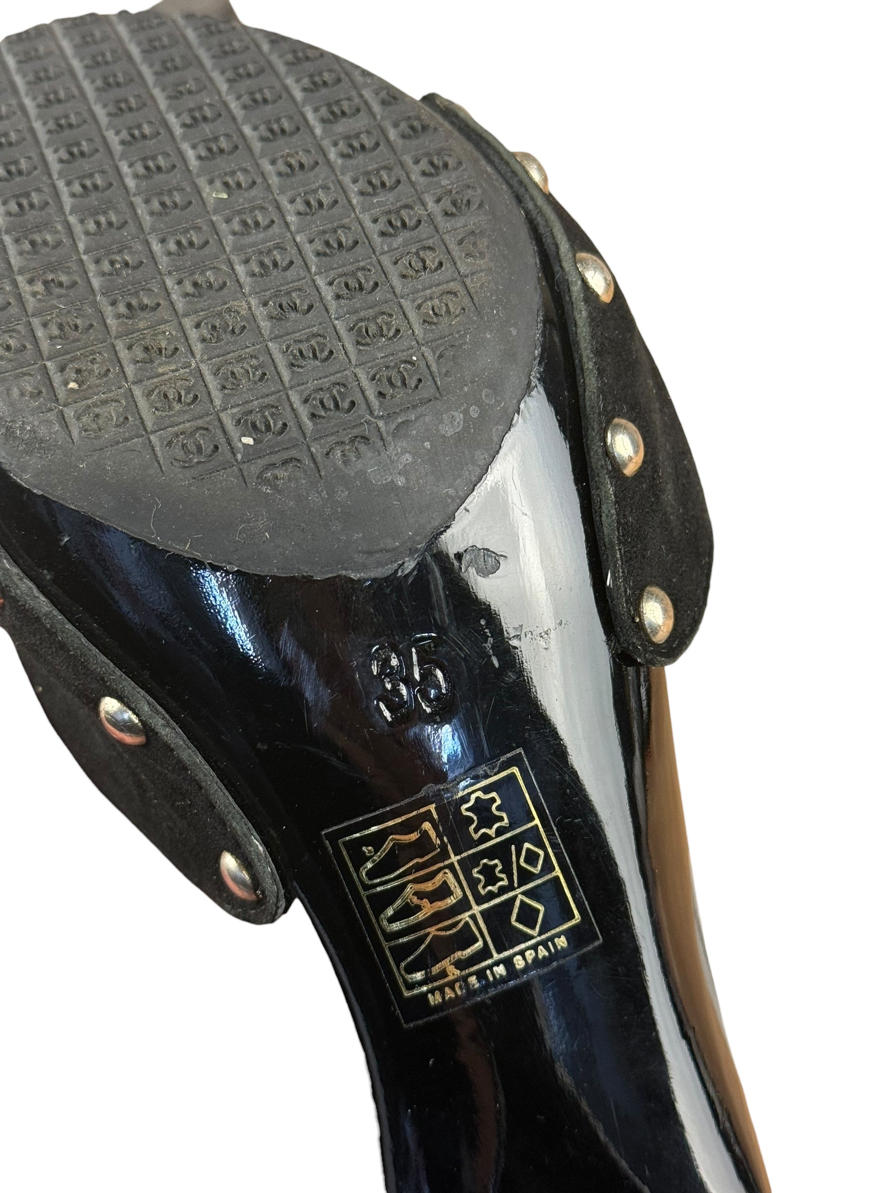 Chanel Y2K Logo Studded Heels