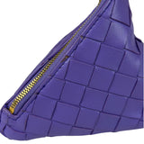 Bottega Veneta Purple Leather Nano Pyramid Pouch