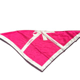 Chanel Pink/White Ribbon Silk Scarf