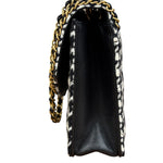 Chanel Houndstooth Tweed Heart Chain Flap Bag 2024