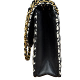 Chanel Houndstooth Tweed Heart Chain Flap Bag 2024