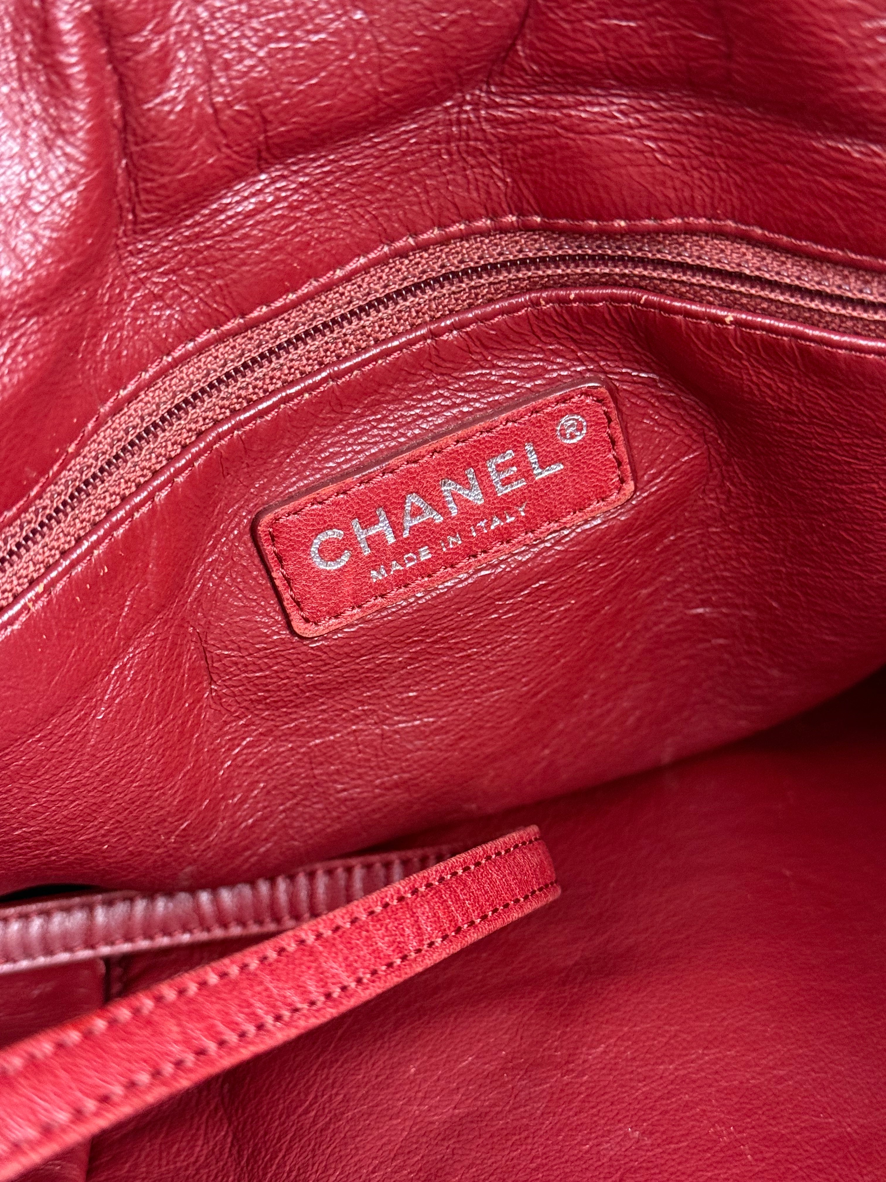 Chanel CC Green Metallic Patent Leather BonBon Chain Cinch Tote 2008