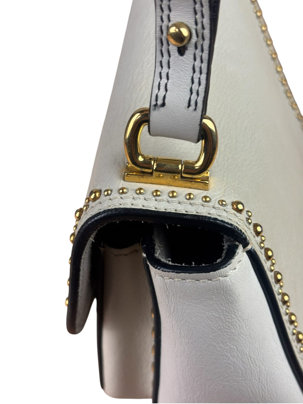 Miu Miu Cream Leather Dahlia Jewel Star Crossbody
