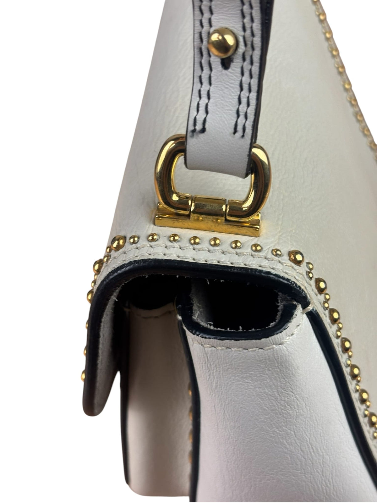 Miu Miu Cream Leather Dahlia Jewel Star Crossbody