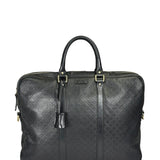 Gucci Black Leather Diamante Briefcase