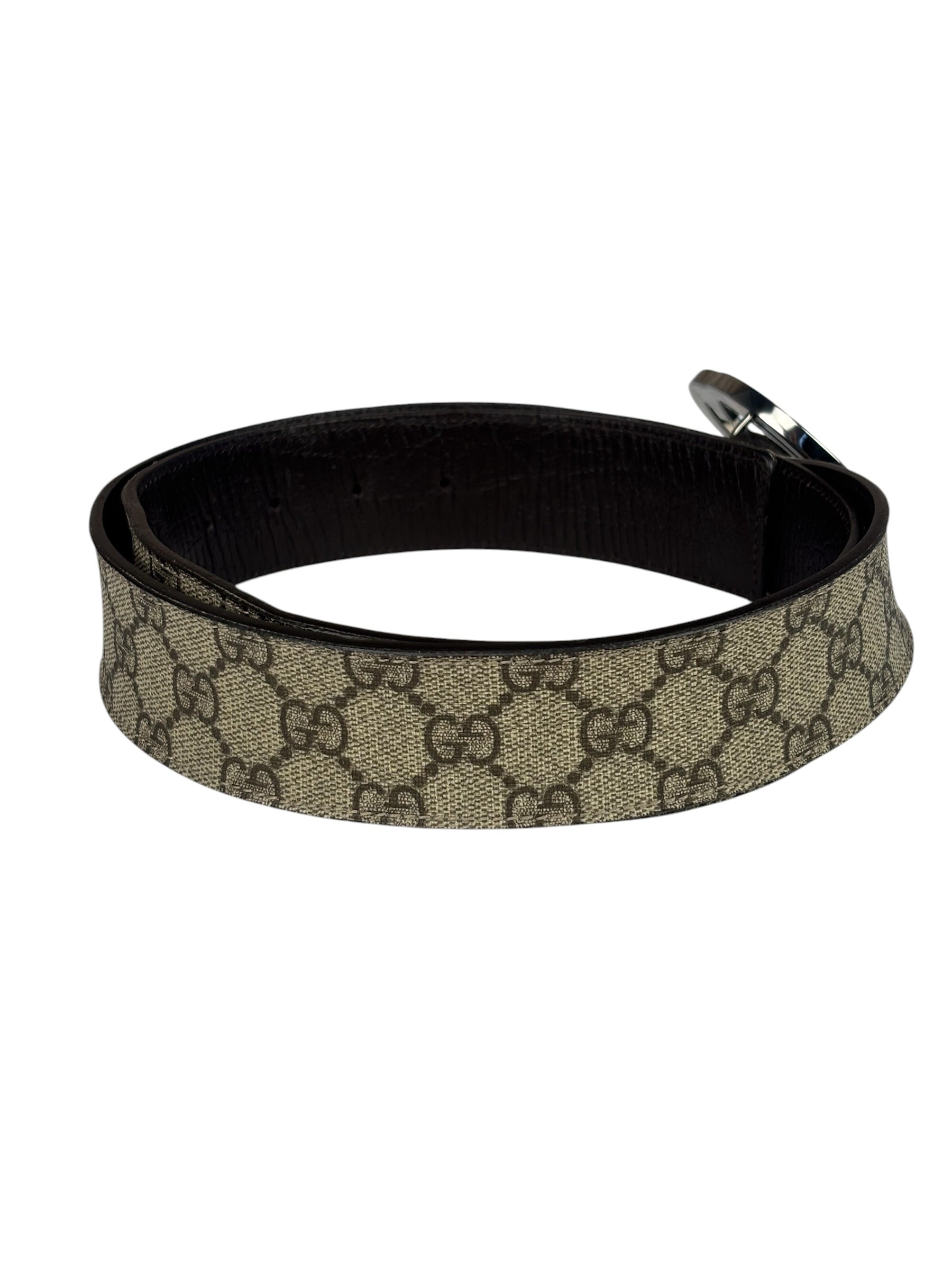 Gucci GG Supreme Leather Interlocking G Belt