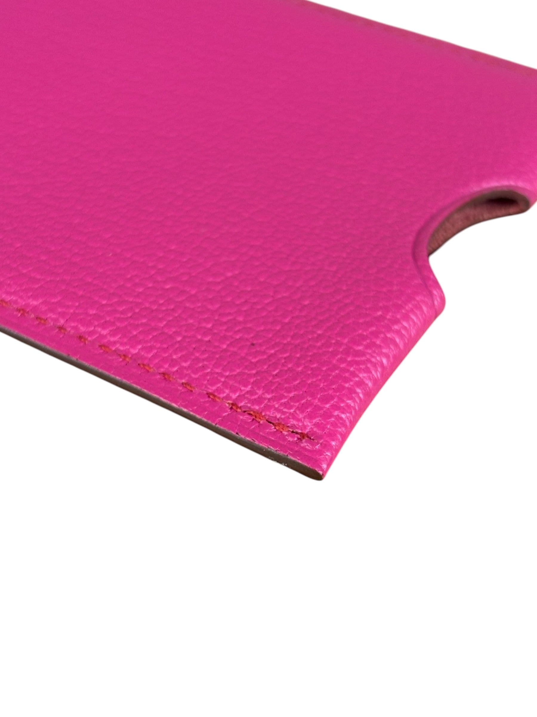 Hermes Pink Leather Card Holder