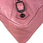 Balenciaga Rose Burbon Leather Large Premier Clutch Bag