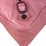 Balenciaga Rose Burbon Leather Large Premier Clutch Bag