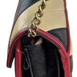 Gucci Stripped Multicolor Marmont Wallet on Chain