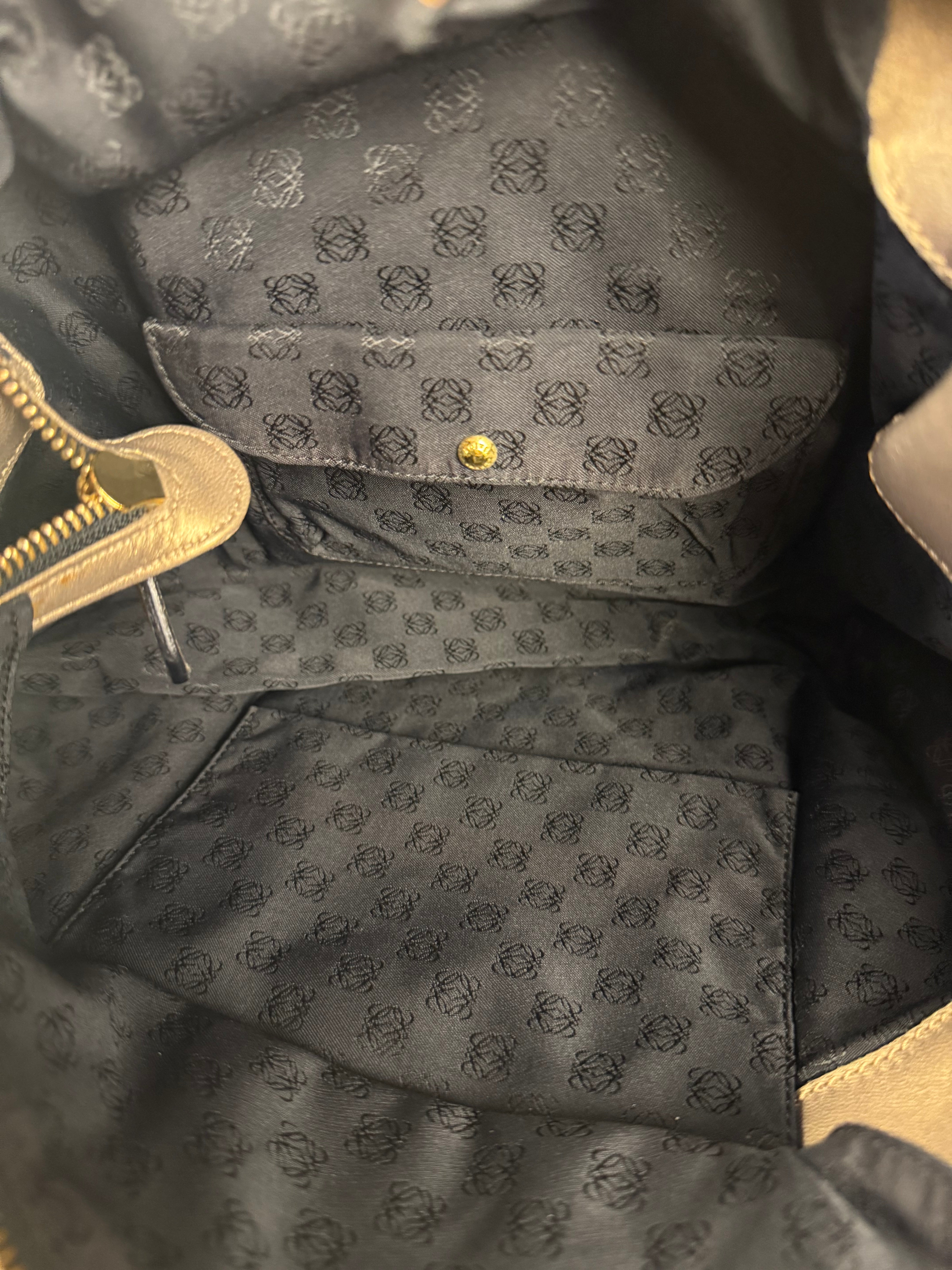 Loewe Metallic Gold Nappa Aire Leather Handbag