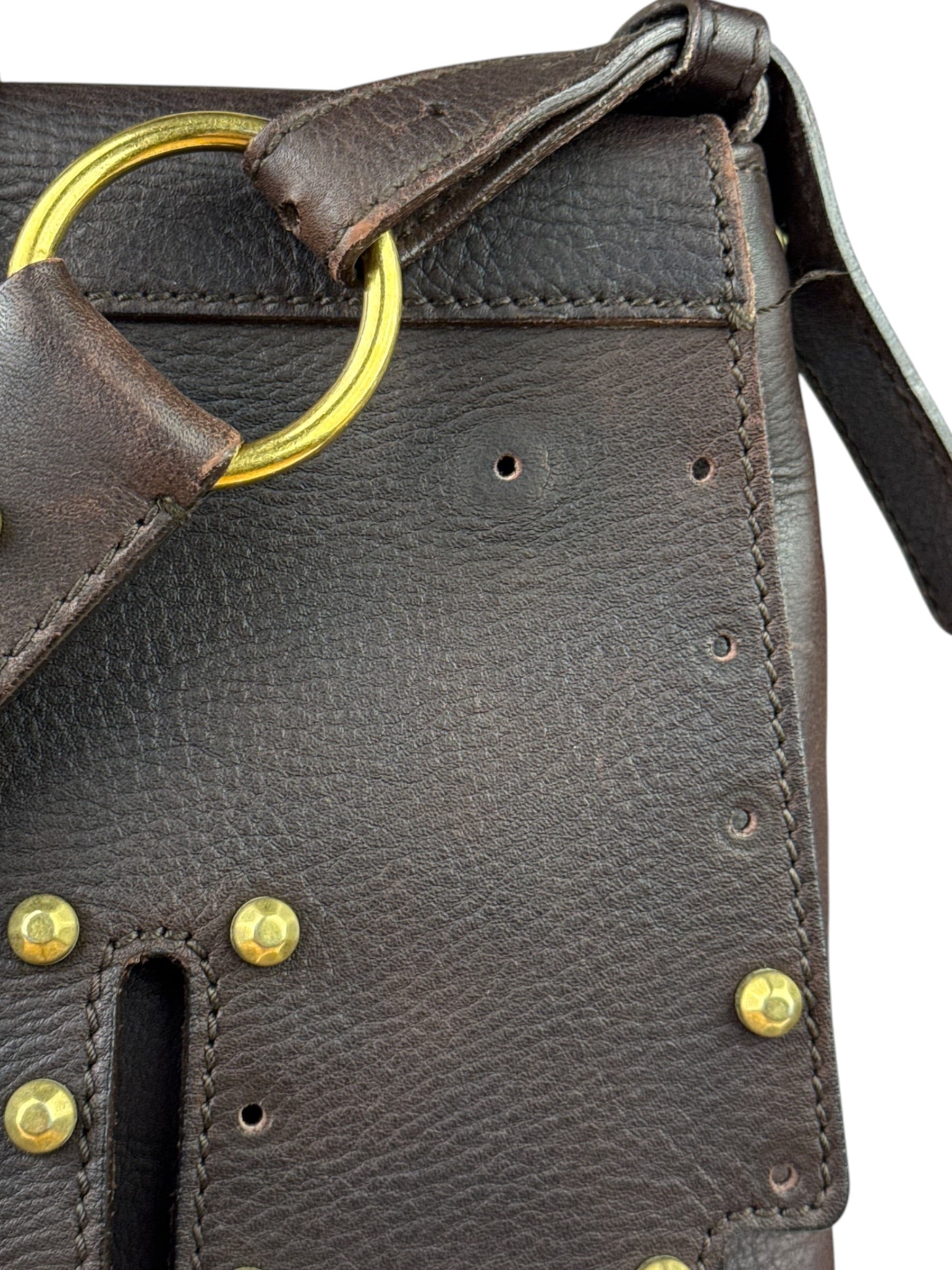 Yves Saint Laurent Tan Brown Messenger Bag