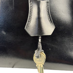 Hermes Black Box Leather Kelly 32 Handbag 1979
