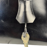 Hermes Black Box Leather Kelly 32 Handbag 1979