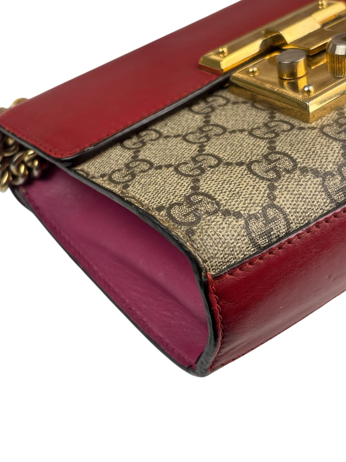 Gucci Colorblock Leather Padlock Small Shoulder Bag