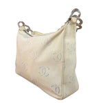 Chanel Light Washed Denim CC Canvas Logo Shoulder Bag 2002