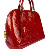 Louis Vuitton Red Vernis Alma MM Handbag