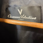 Giovanni Valentino Abstract Print Black Fur Coat