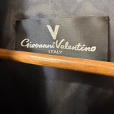 Giovanni Valentino Abstract Print Black Fur Coat