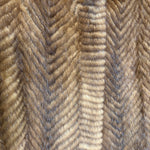 Vintage Brown Chevron Mink Fur Coat
