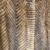 Vintage Brown Chevron Mink Fur Coat