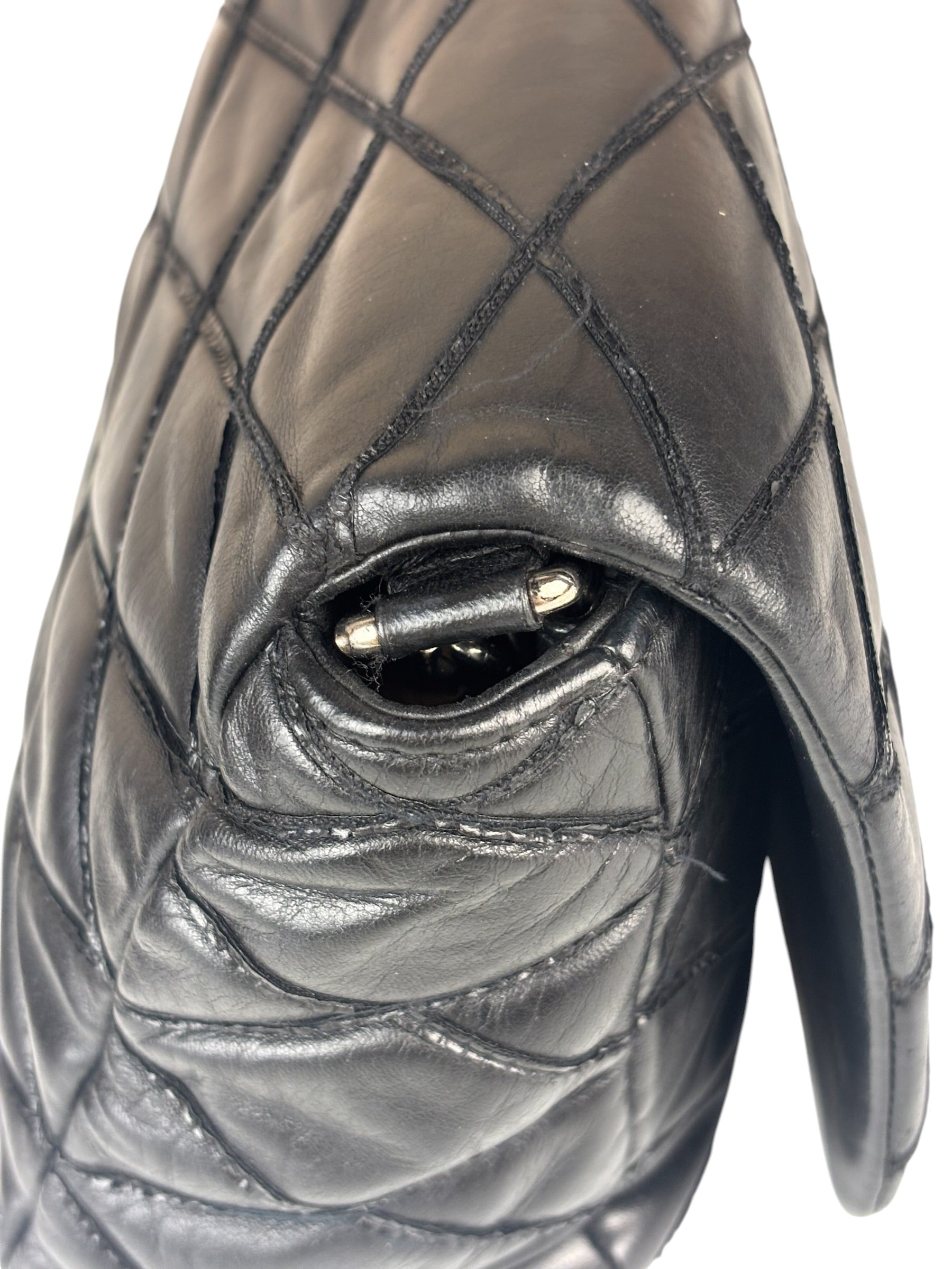 Louis Vuitton Black Quilted Lambskin Chain Flap Bag
