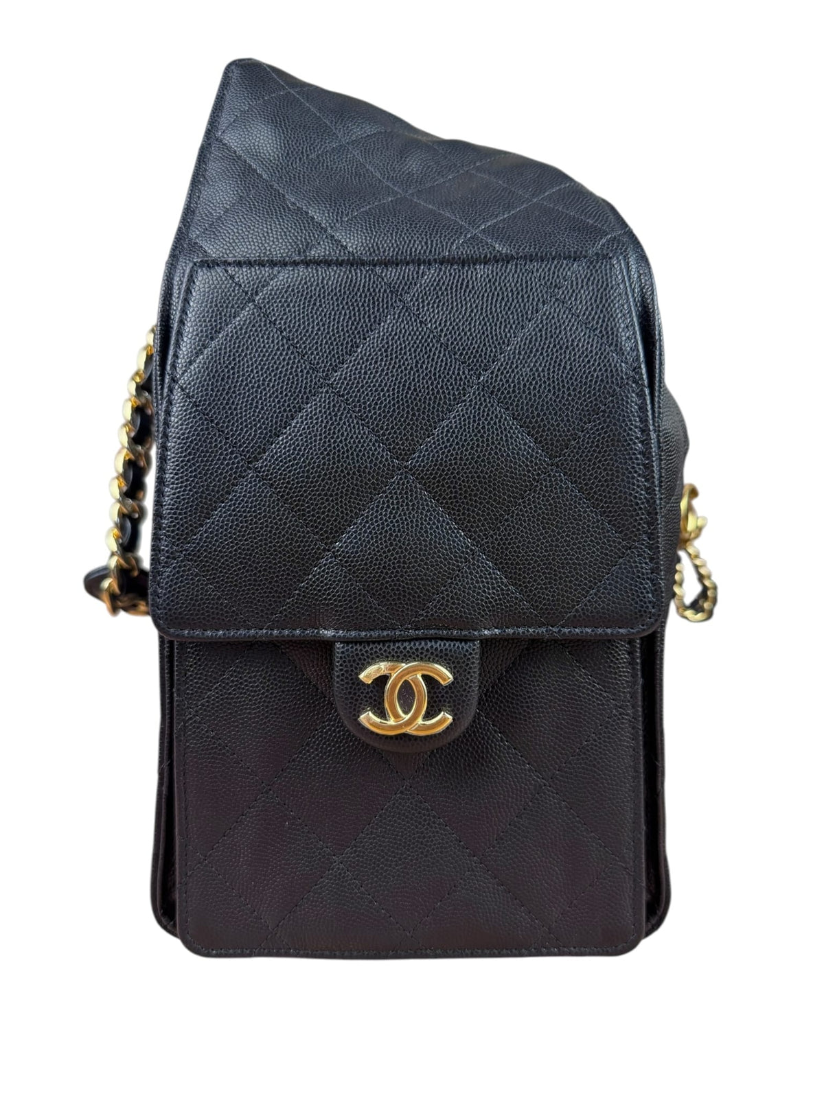 Chanel Medium Black Caviar 25 Hobo Bag