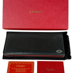 Cartier Black Leather Louis Multipurpose Continental Long Wallet