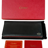 Cartier Black Leather Louis Multipurpose Continental Long Wallet