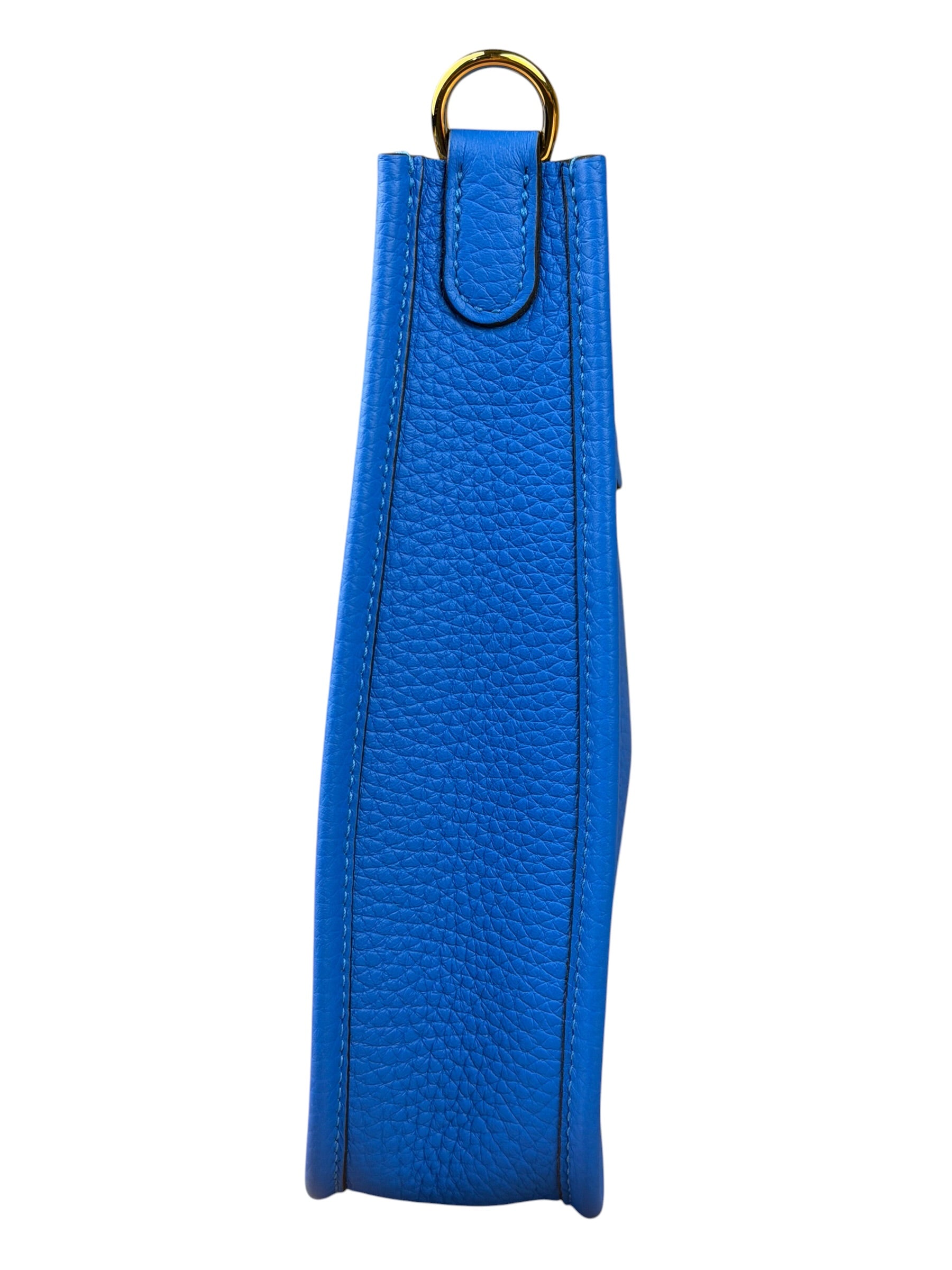 Hermes Bleu Hydra Leather Clemence Cordage Mini Evelyne TMP16