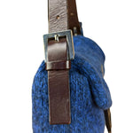Fendi Vintage Blue Cashmere Baguette