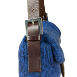 Fendi Vintage Blue Cashmere Baguette