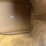 Hermes Brown Taurillon Clemence Leather Picotin 18 Lock Handbag 2021