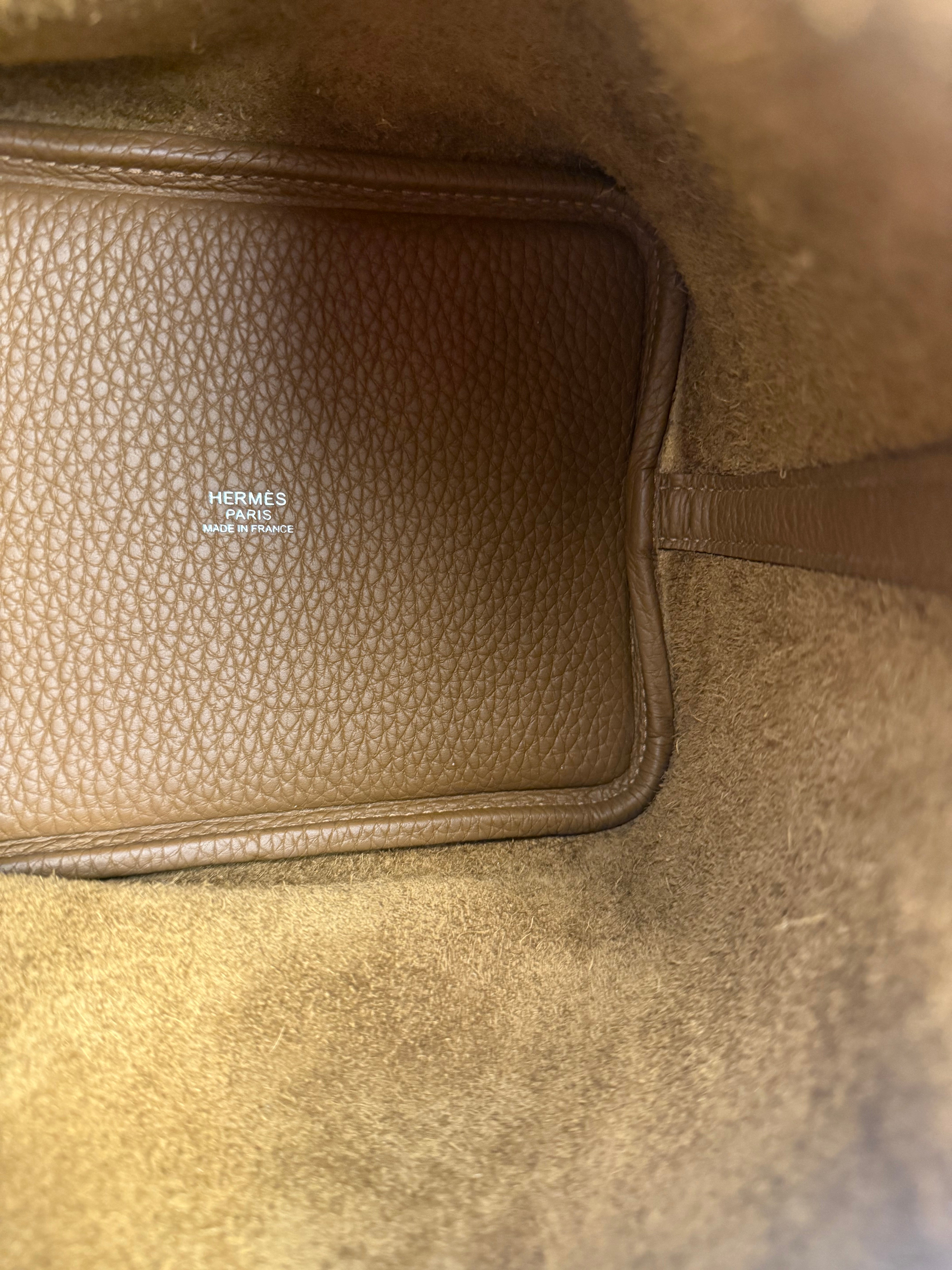 Hermes Brown Taurillon Clemence Leather Picotin 18 Lock Handbag 2021